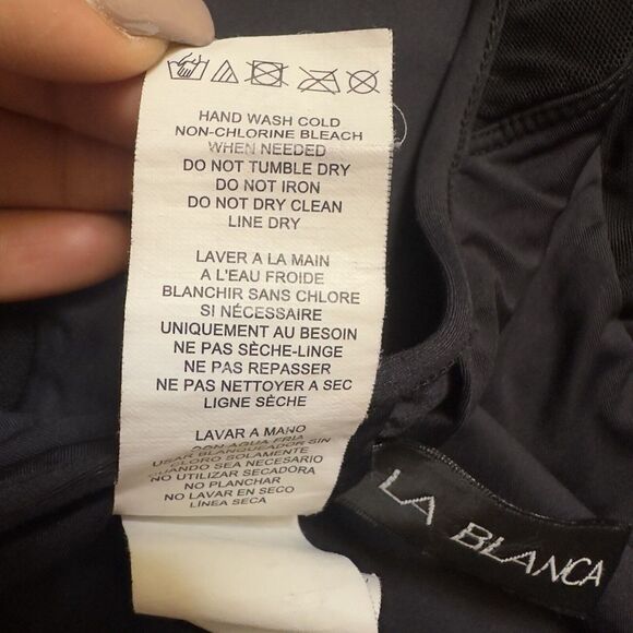 La Blanca Poppy Red Halter One Piece Swimsuit Size‎ 6 Black Summer Bathing-suit - Picture 10 of 11